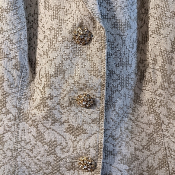 The Limited Champagne Jacquard Blazer - Sz 10 - Picture 3 of 9